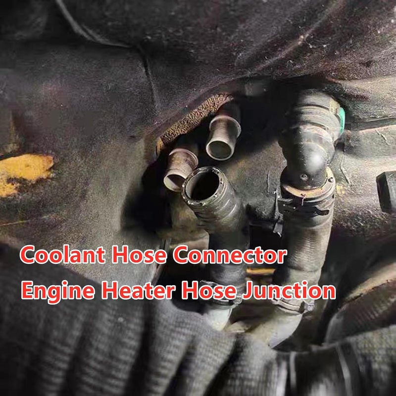 FEEDUN Coolant Hose Connector Adapter,Radiator Pipe Line Fitting for Land Rover Defender,Range Rover,Velar,Evoque,for Jaguar F-PACE,XF,E-PACE,F-TYPE,Engine Heater Hose Assembly Junction 90° Elbow 18mm - Image 3